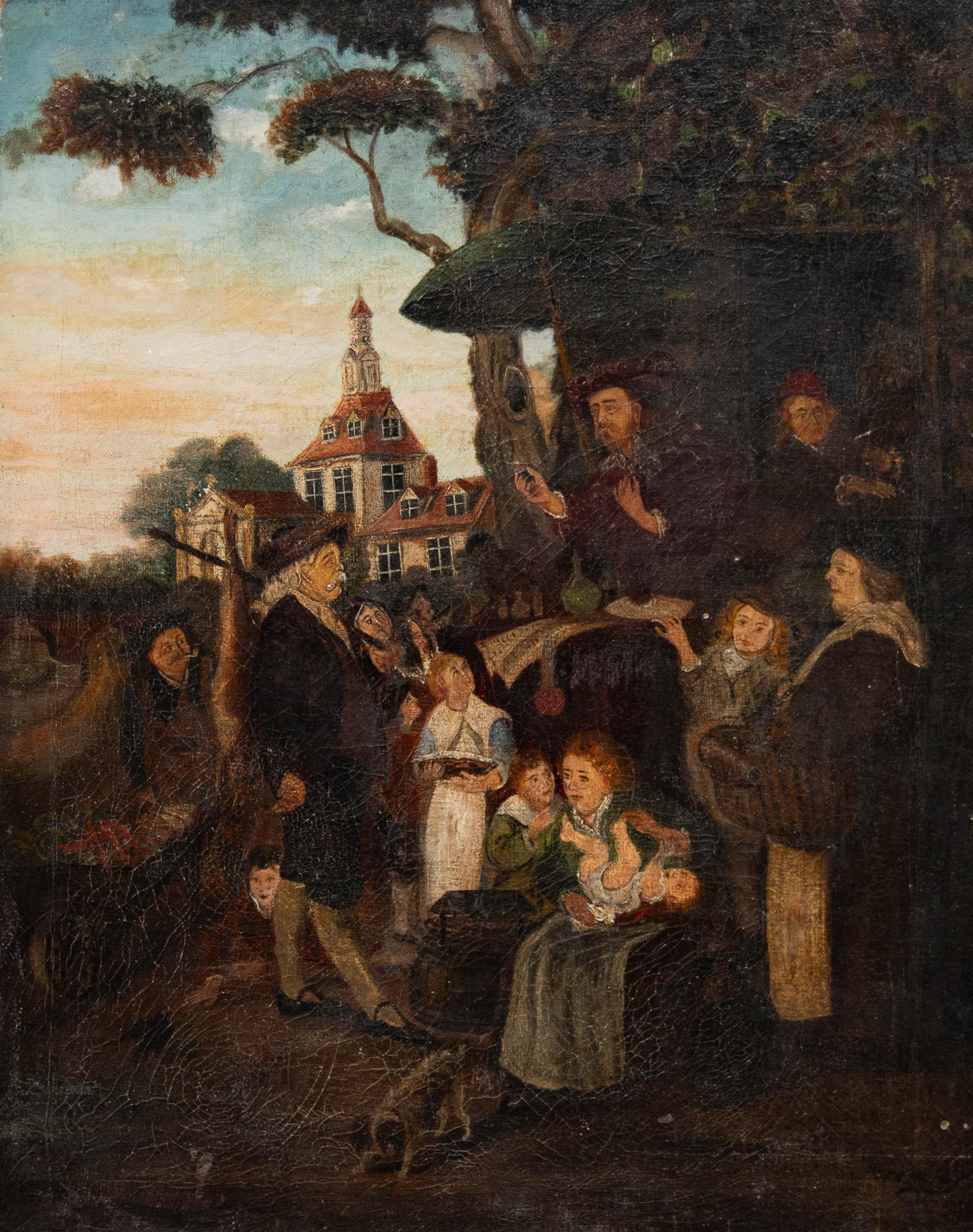 Unknown Figurative Painting – Ölgemälde des 19. Jahrhunderts – Der Apotheker