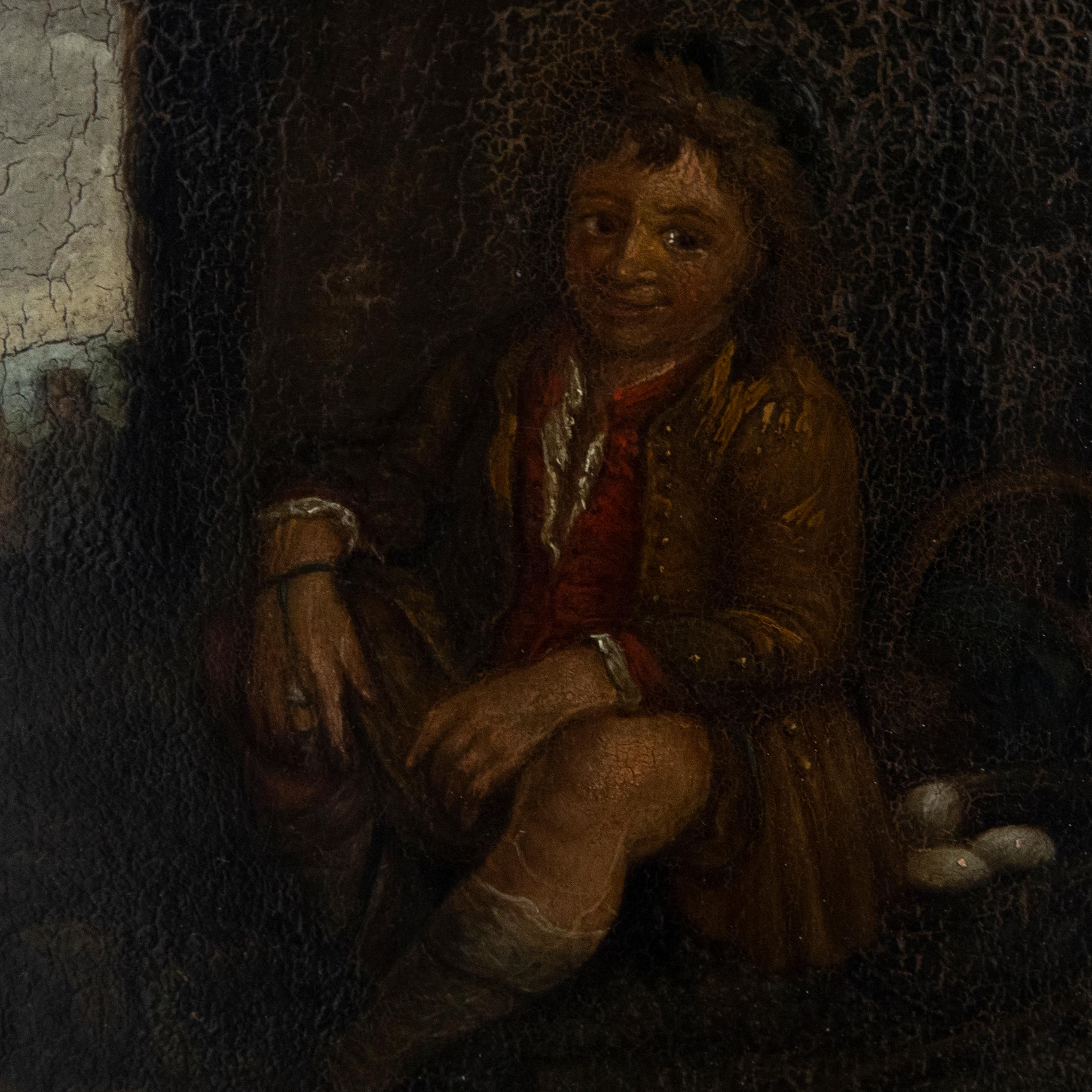 19th Century Oil - The Egg Thief For Sale 1