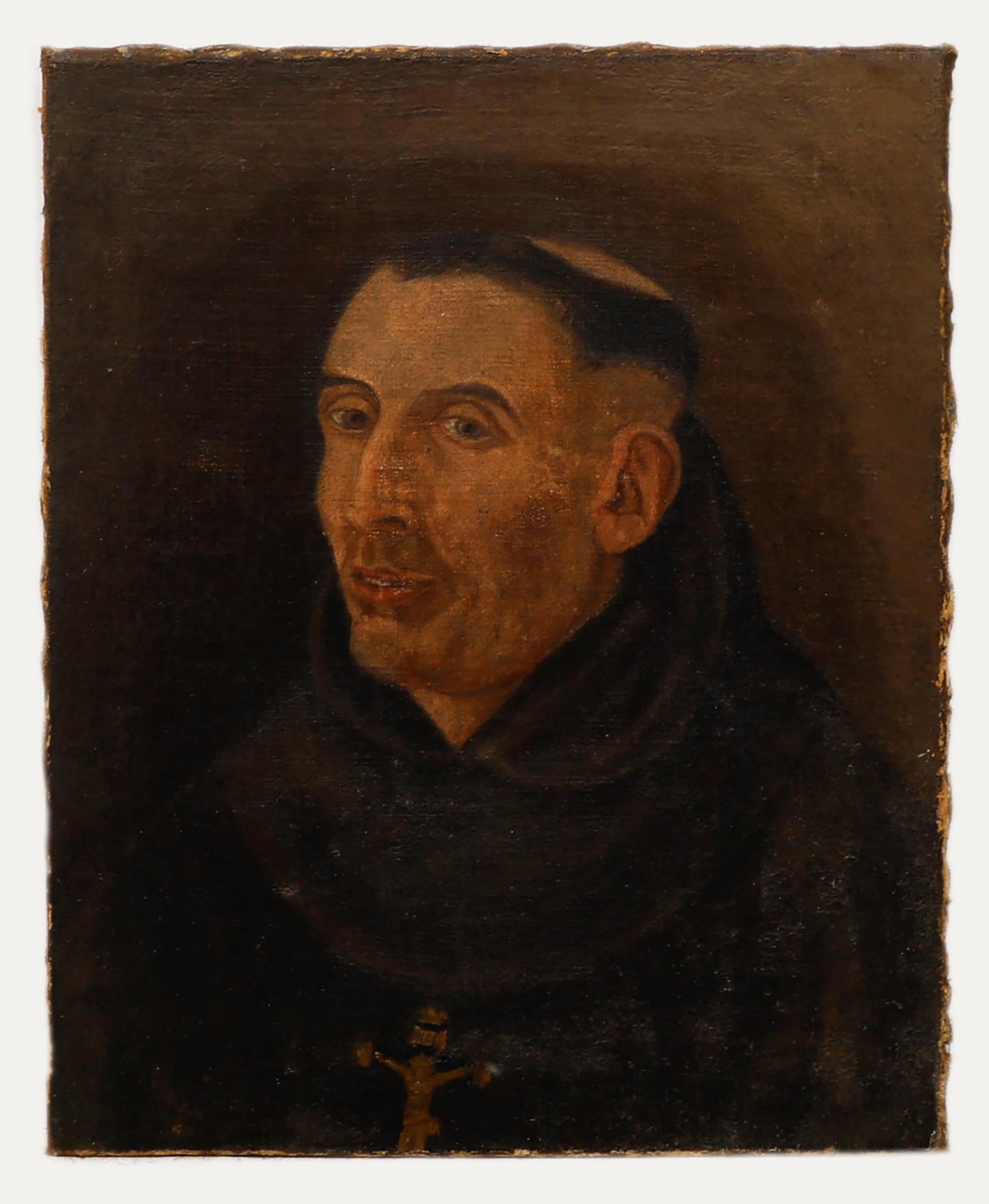 Óleo del siglo XIX - El Monje - Painting de Unknown