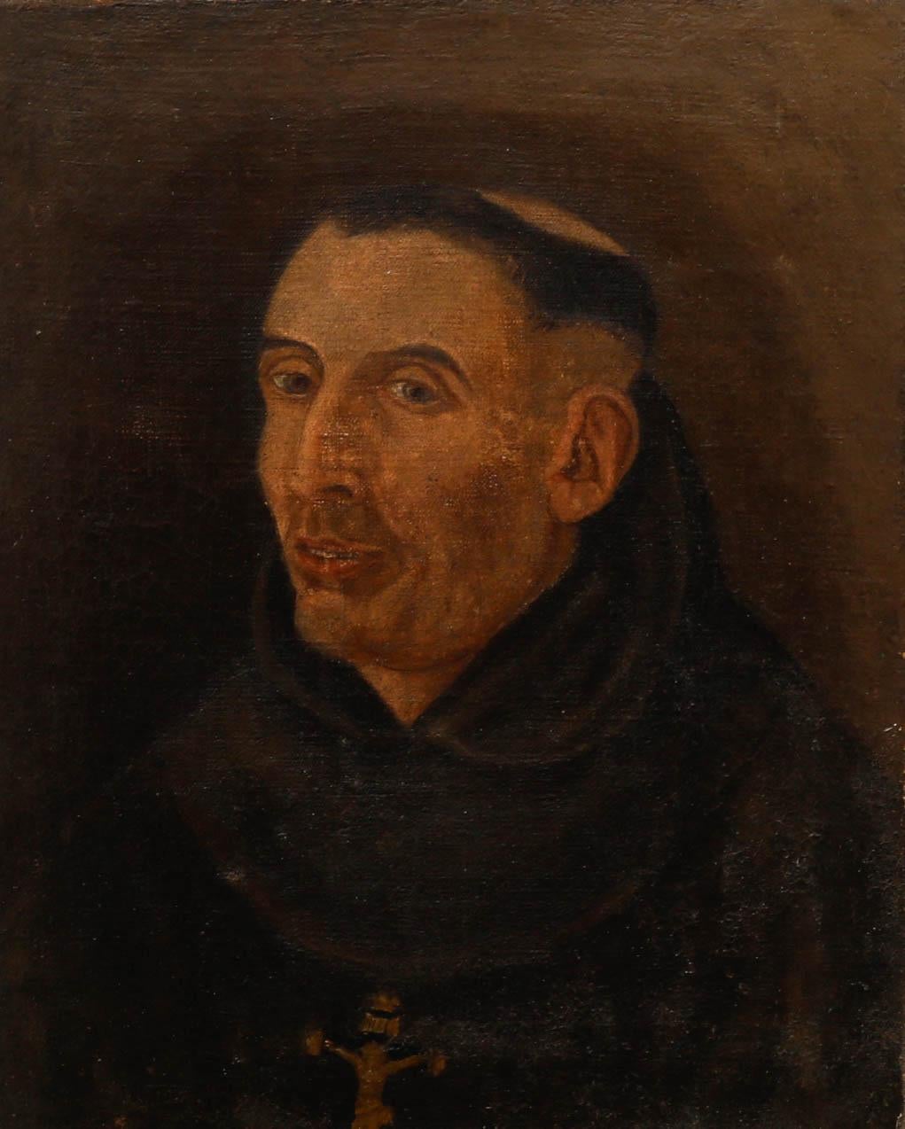 Huile du 19e siècle - The Monk