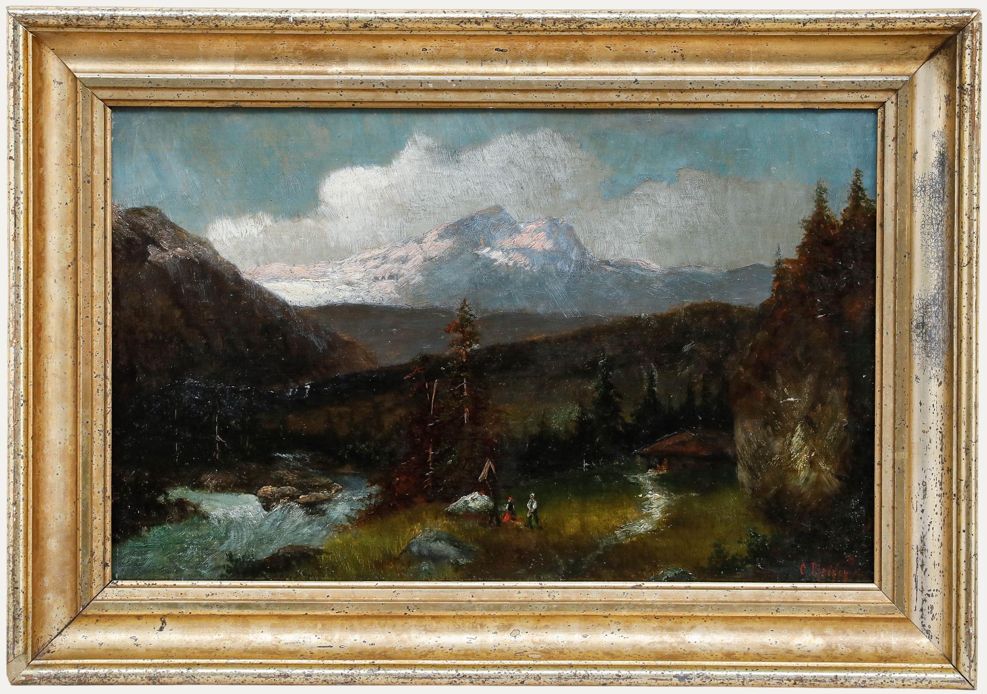19th Century Oil - The Mountain River