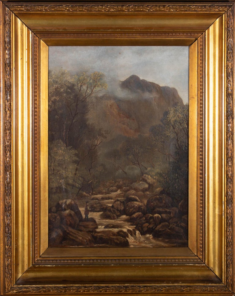Unknown - 19th Century Oil - The Mountain Stream at 1stDibs