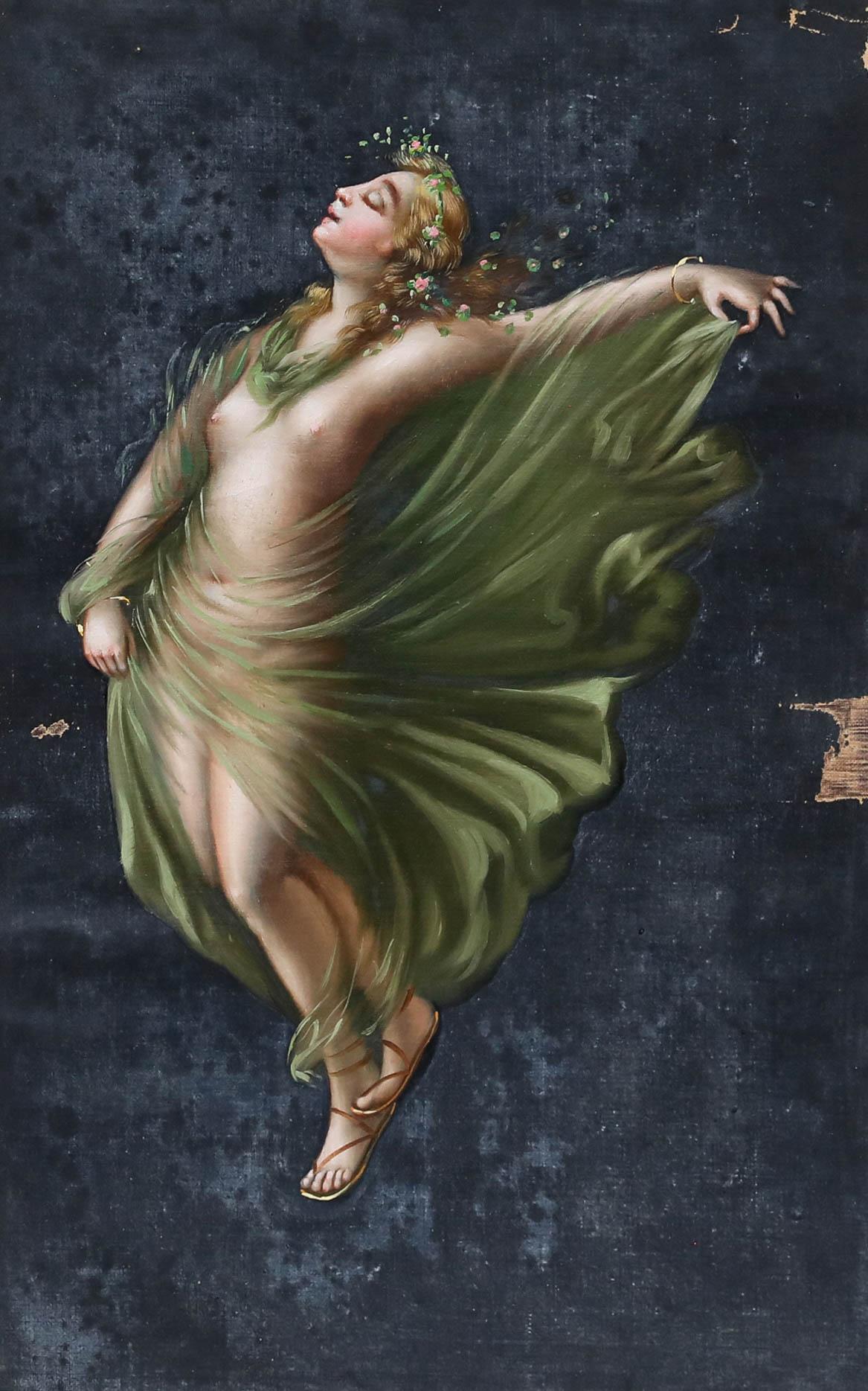 19th Century Oil - The Nymph - Painting by Unknown