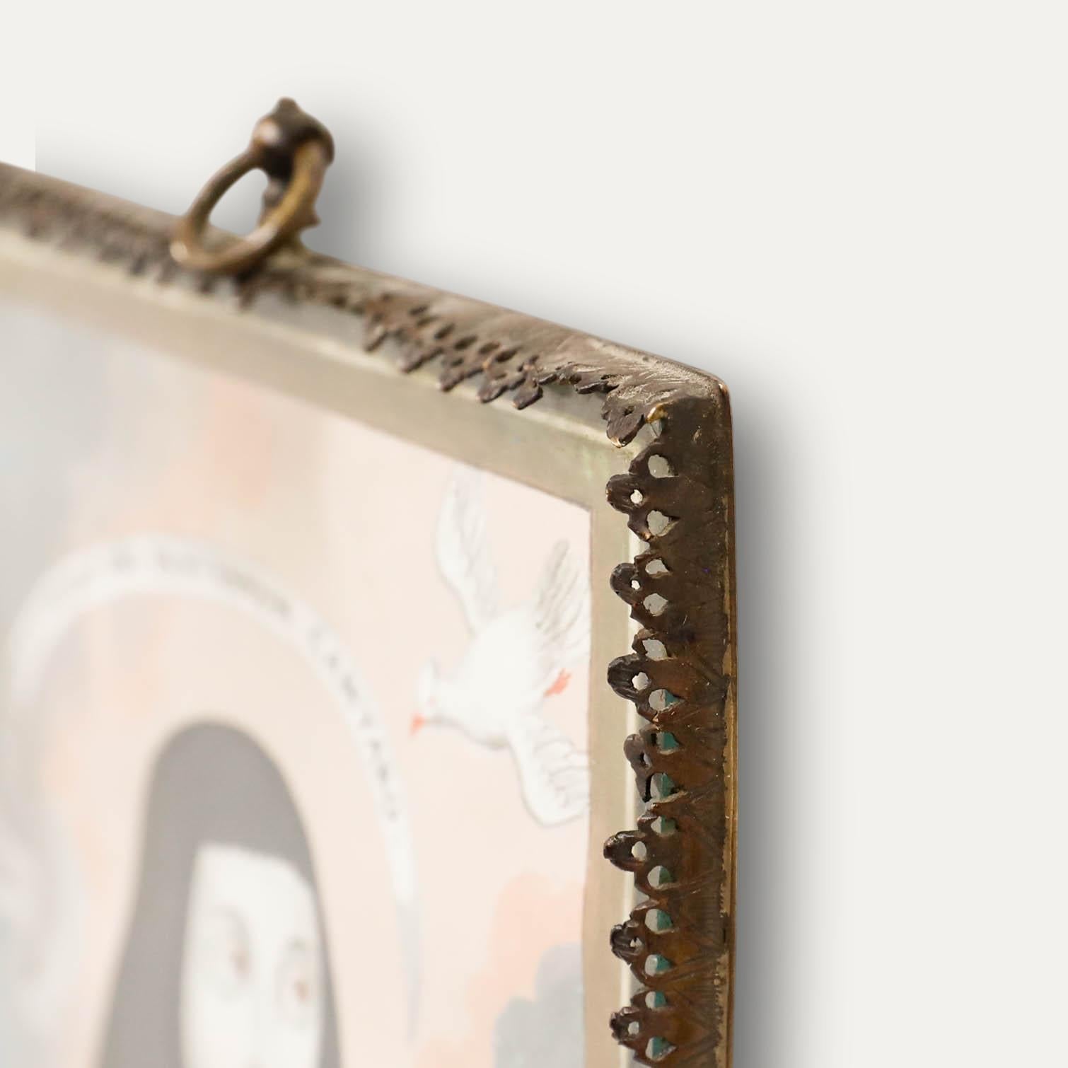 Öl aus dem 19. Jahrhundert - Die fromme Nonne im Angebot 1