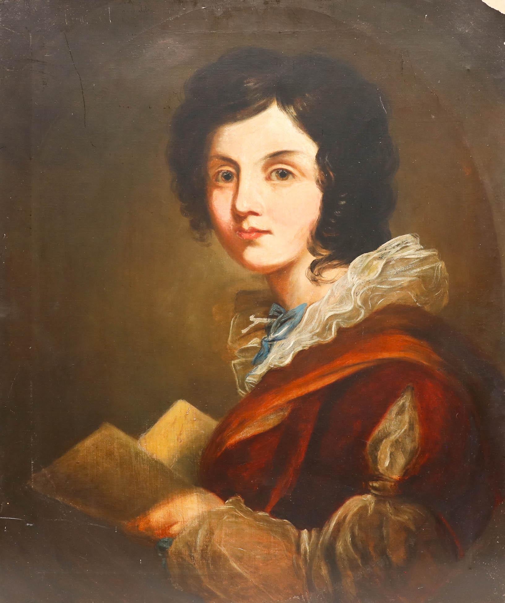 19th Century Oil - The Reader - Painting by Unknown