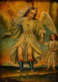 19th Century Oil - Tobias and the Angel