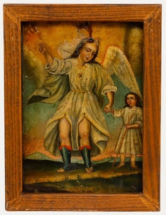 Óleo del siglo XIX - Tobías y el ángel