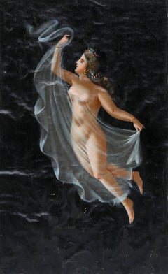 19th Century Oil - Transcendent Nymph
