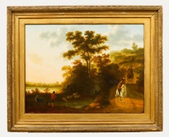 19th Century Oil - Travellers on Horseback