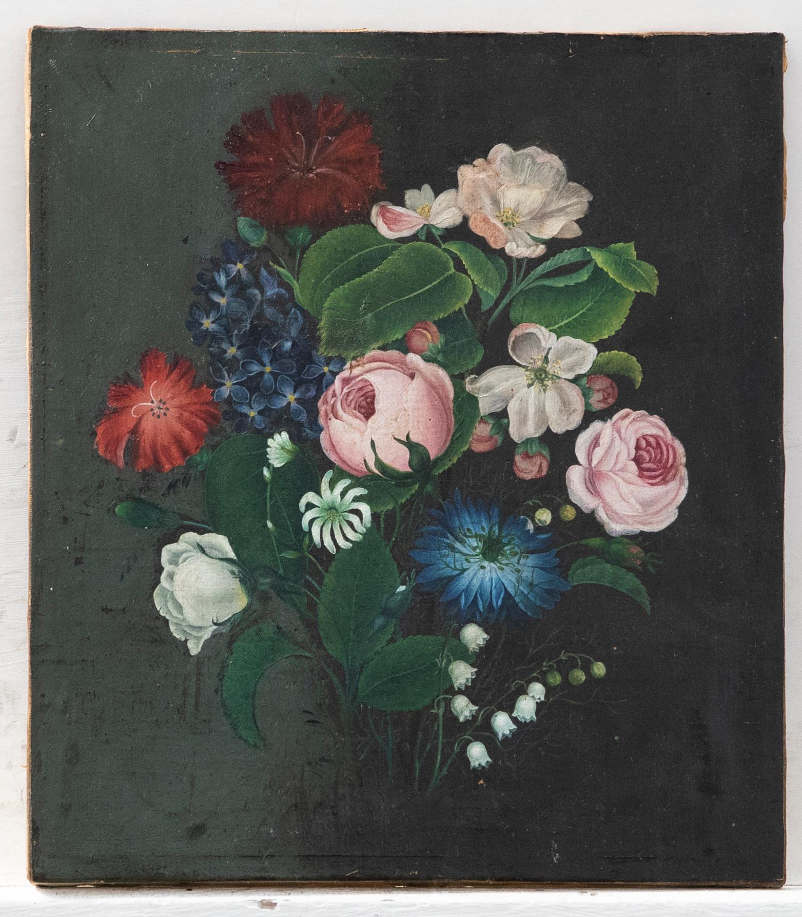 19th Century Oil - Victorian Posy - Painting by Unknown