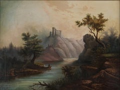 19th Century Original Scottish Loch Painting in the style of Alexander Nasmyth
