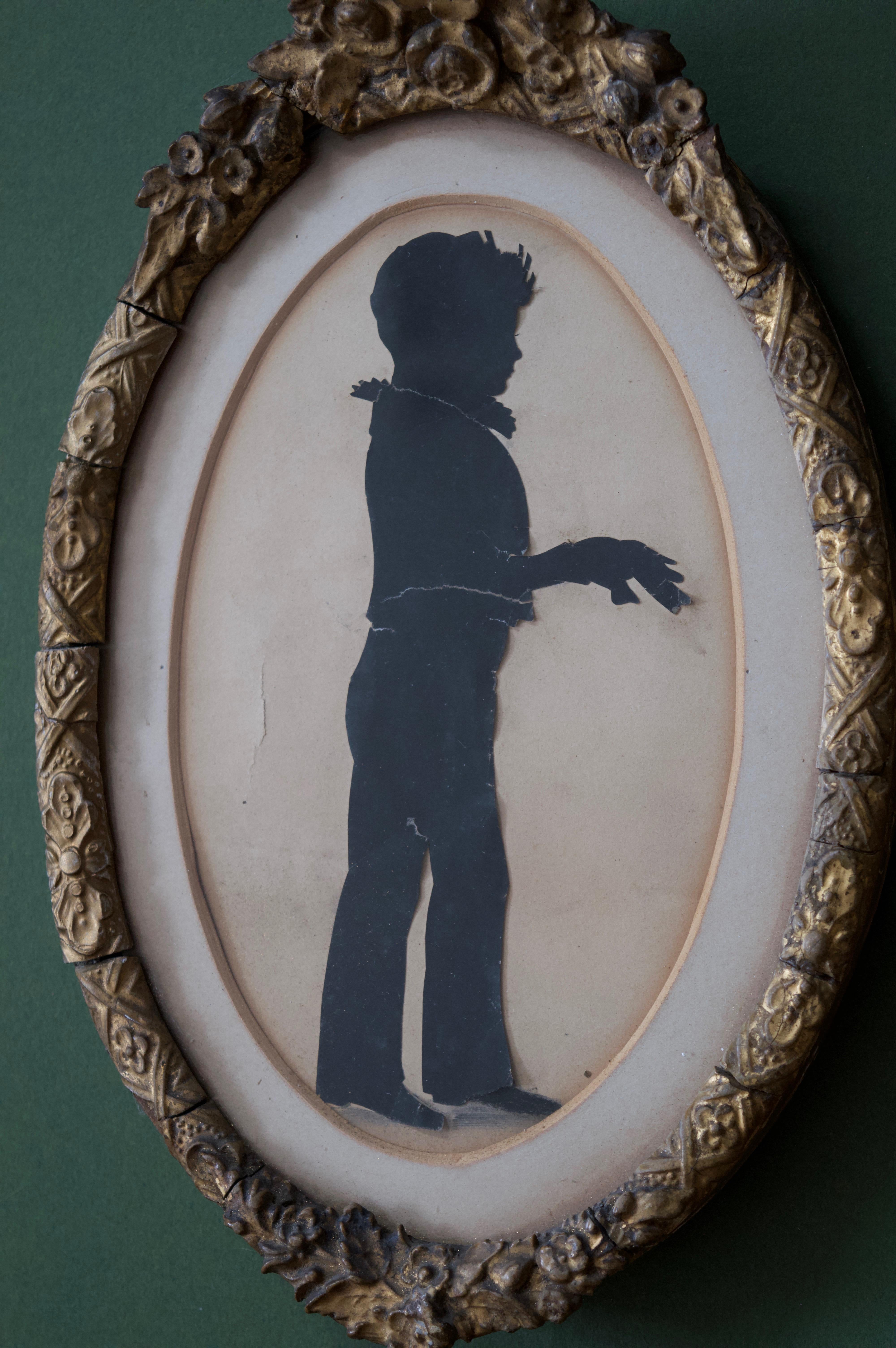 19th Century Pair of Antique silhouettes of children 2