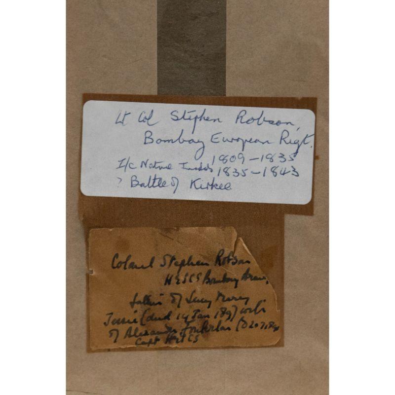 19th Century Paper Silhouette - Lieutenant Col Stephen Robson, Bombay Regiment 1