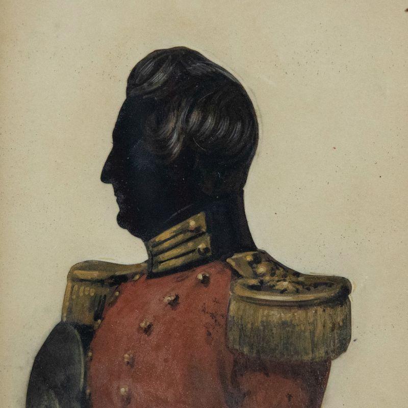 19th Century Paper Silhouette - Lieutenant Col Stephen Robson, Bombay Regiment 2