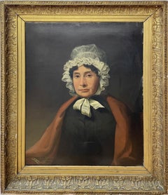 19th-Century Portrait of A Woman in A Lace Bonnet