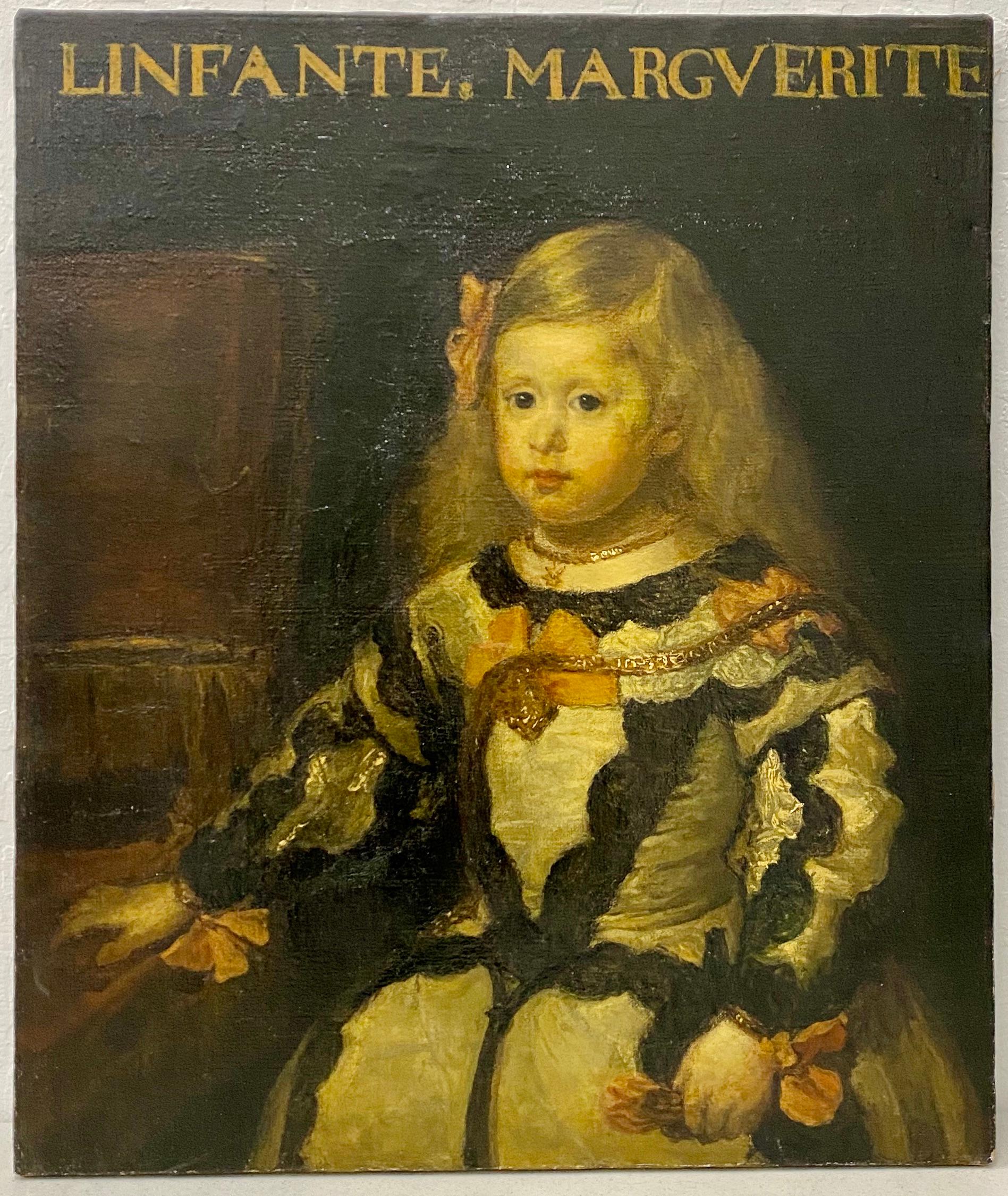 19th Century Portrait of the Infanta Margarita After Velazquez - Painting by Unknown