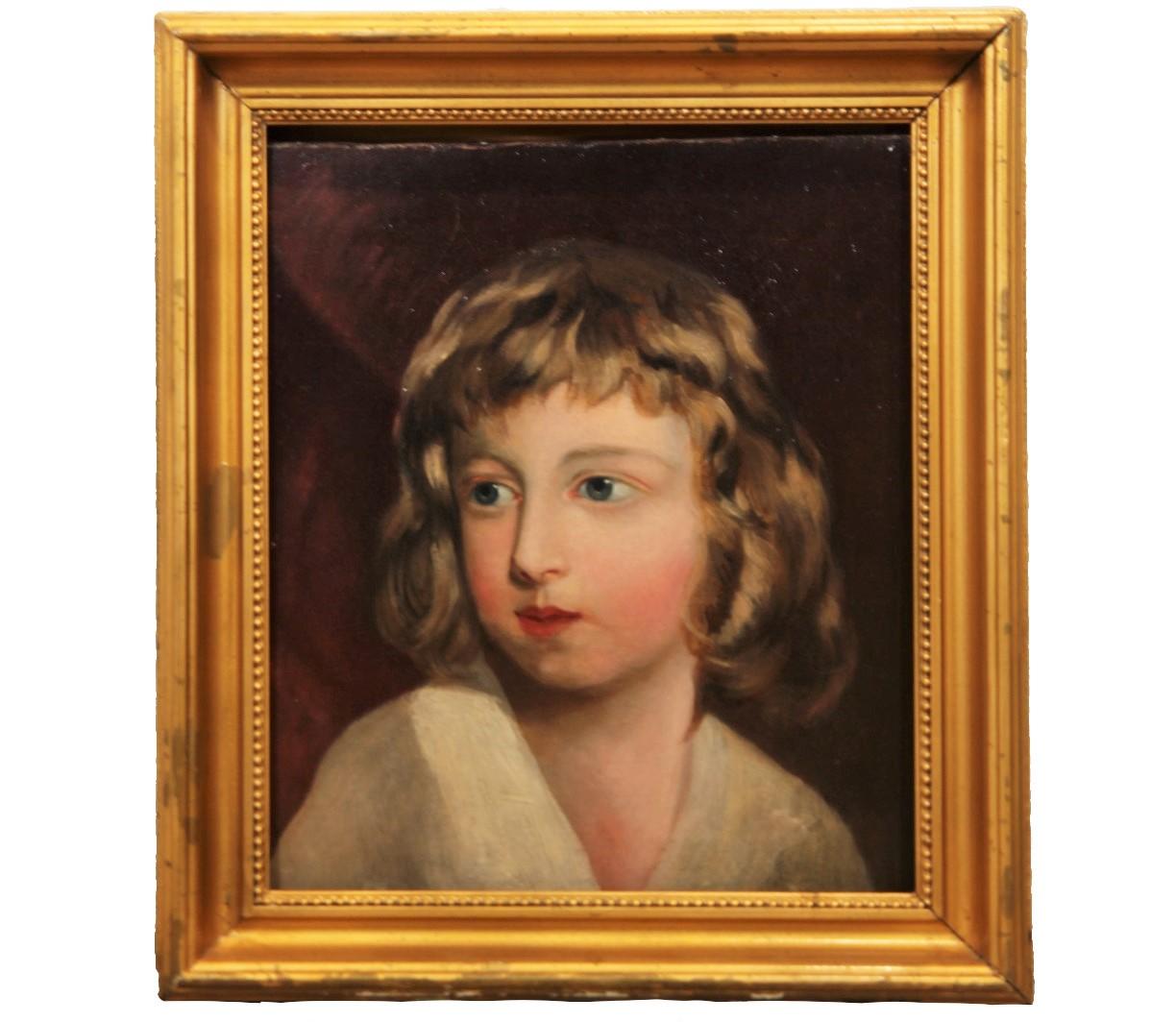(In the Style of) John Hoppner Figurative Painting - 19th Century Portrait of an Upper British Boy