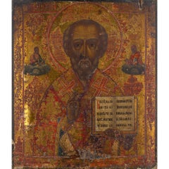 19th-Century Russian Icon, St. Nicholas Of Myra