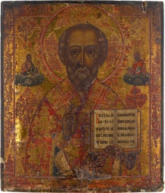 19th-Century Russian Icon, St. Nicholas Of Myra