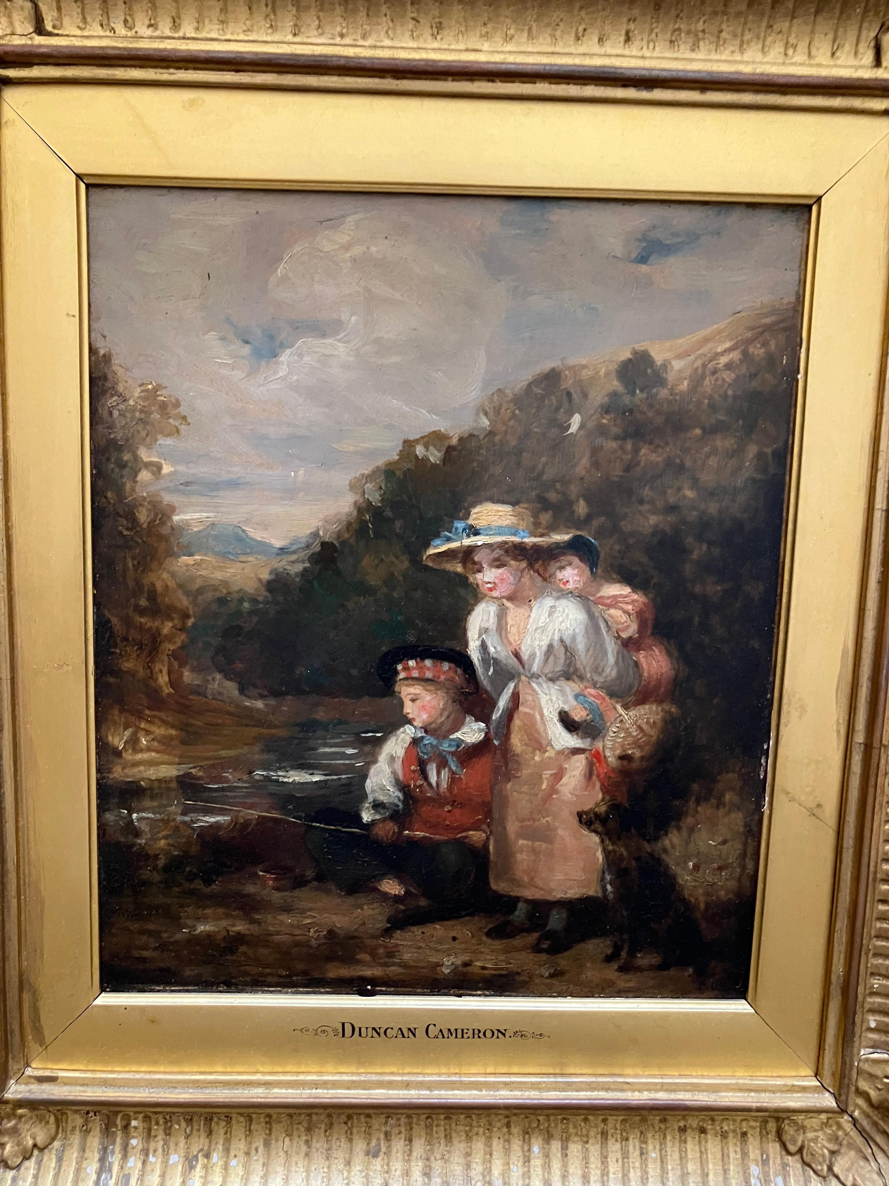Figurative Painting di Unknown - Famiglia scozzese del XIX secolo