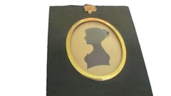 Antique 19th century silhouette of a lady