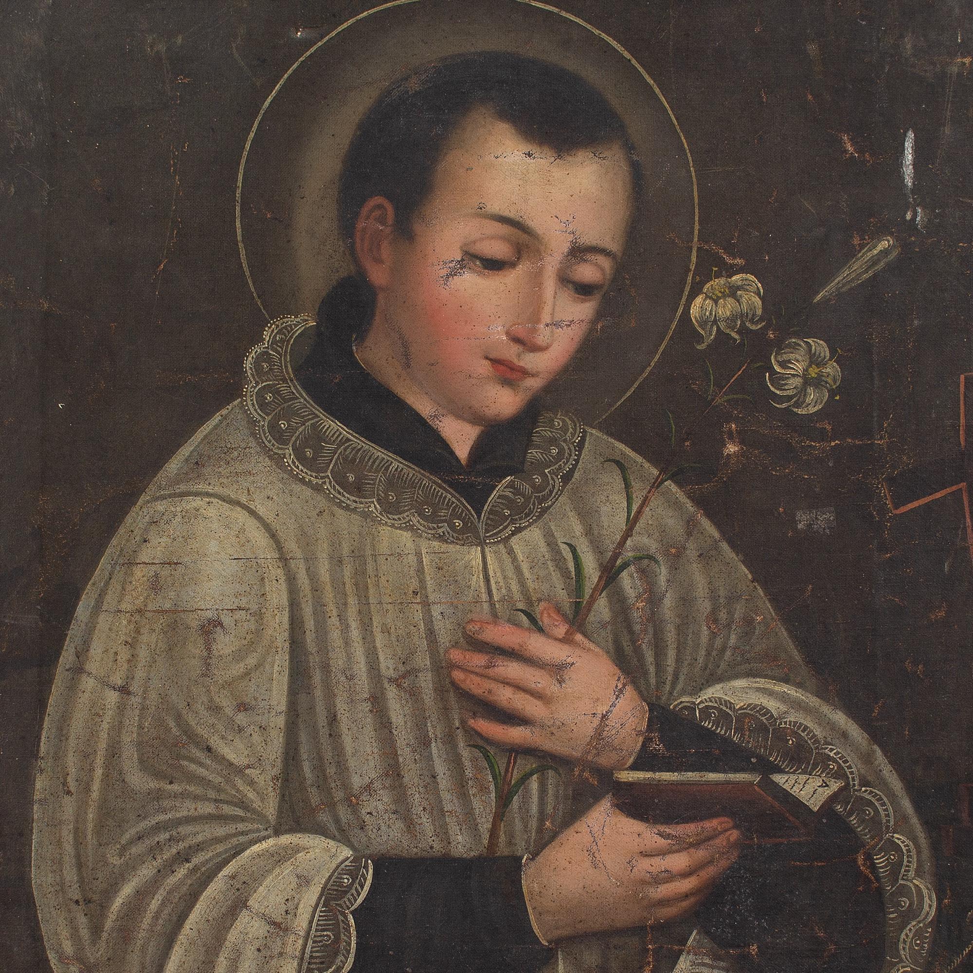 19th-Century Spanish School, St Aloysius Gonzaga, Oil Painting 2