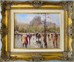Französische impressionistische Pariser Stadtlandschaft im Stil des 19. Jahrhunderts – Galien Laloue