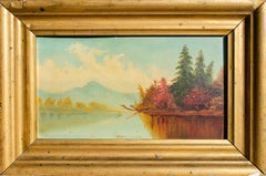 Paysage de montagnes blanches du 19ème siècle, école américaine inconnue