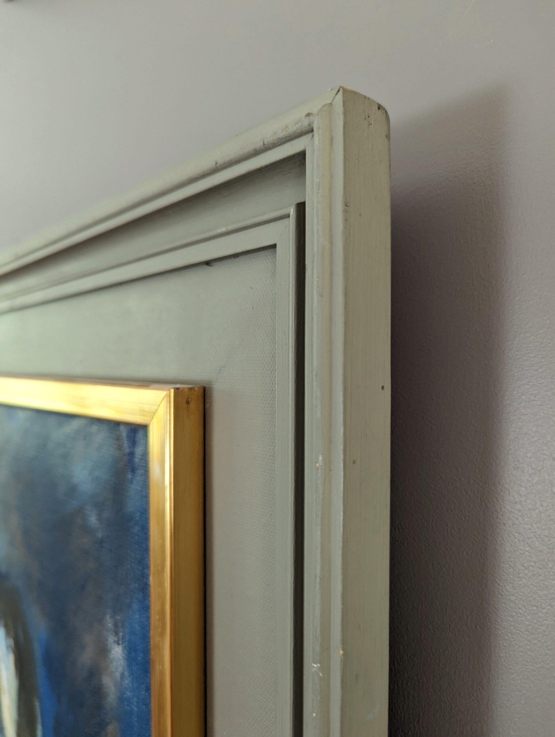 2000 Pittura ad olio figurativa astratta contemporanea - Lettura alla finestra 8
