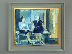 2000 Contemporary Semi-Abstract Figurative Oil Painting - Comfort