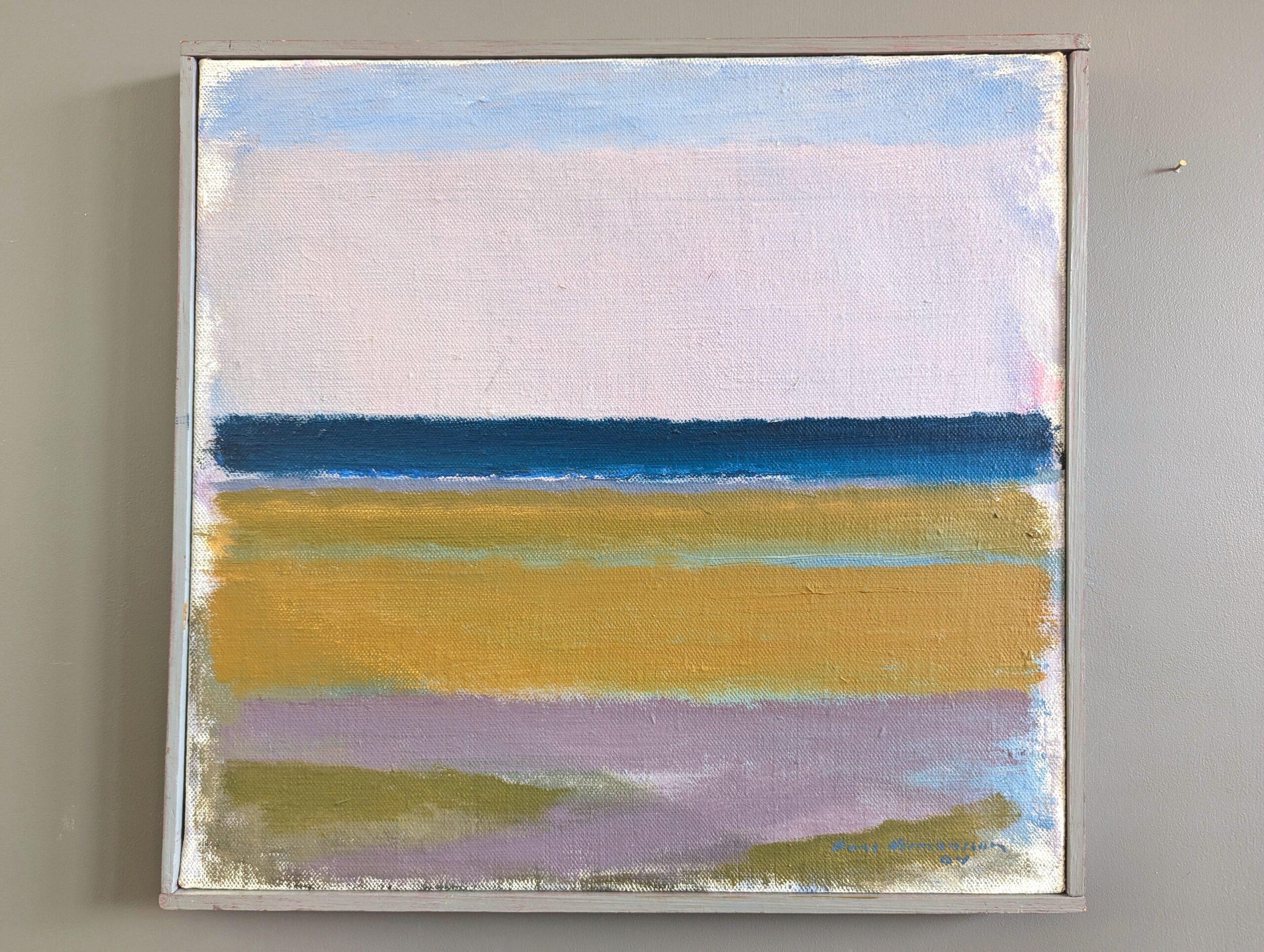 2004 Pintura al óleo original contemporánea de paisaje abstracto - Ensueño costero - Painting de Unknown