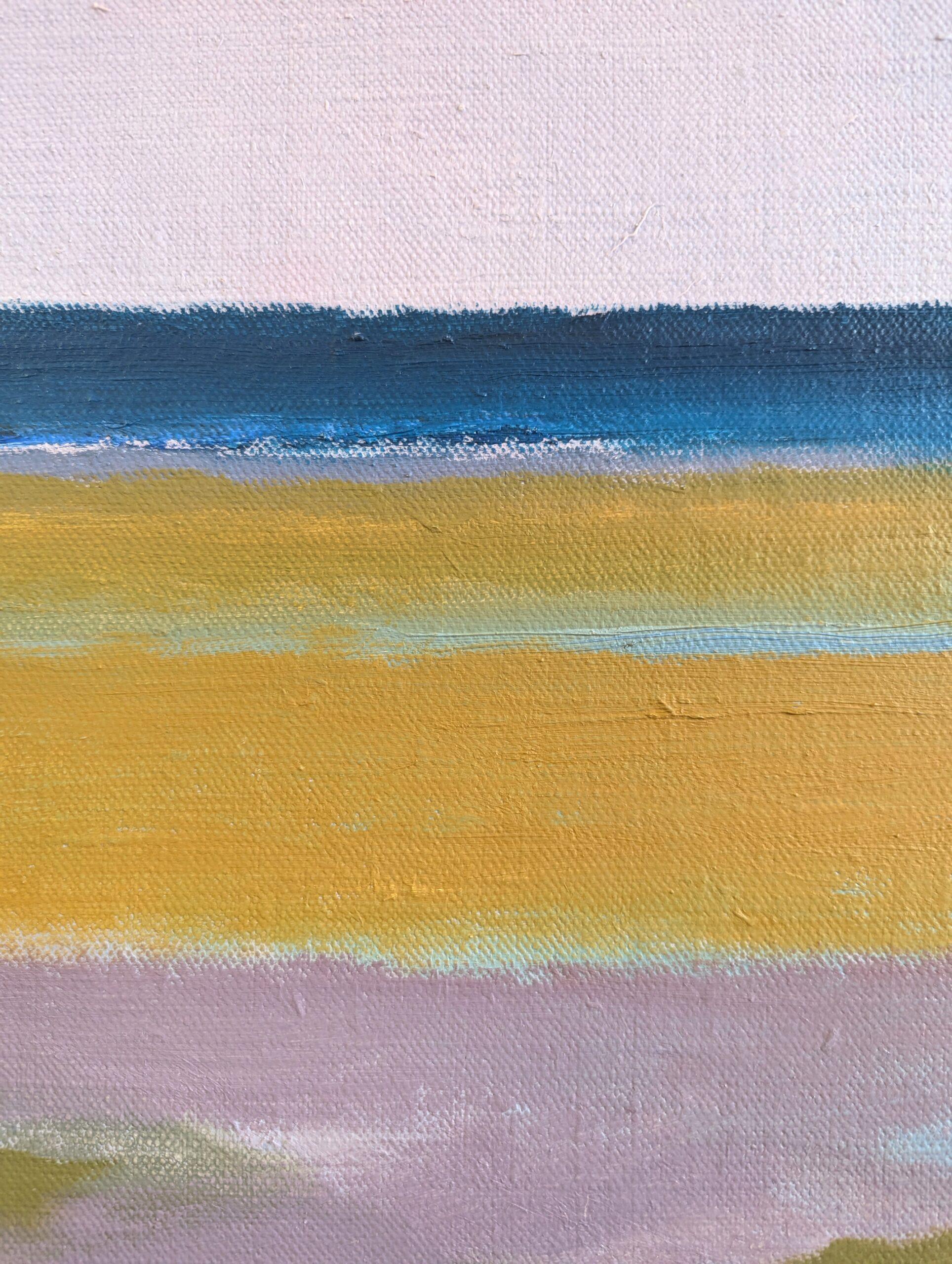 2004 Pintura al óleo original contemporánea de paisaje abstracto - Ensueño costero en venta 1