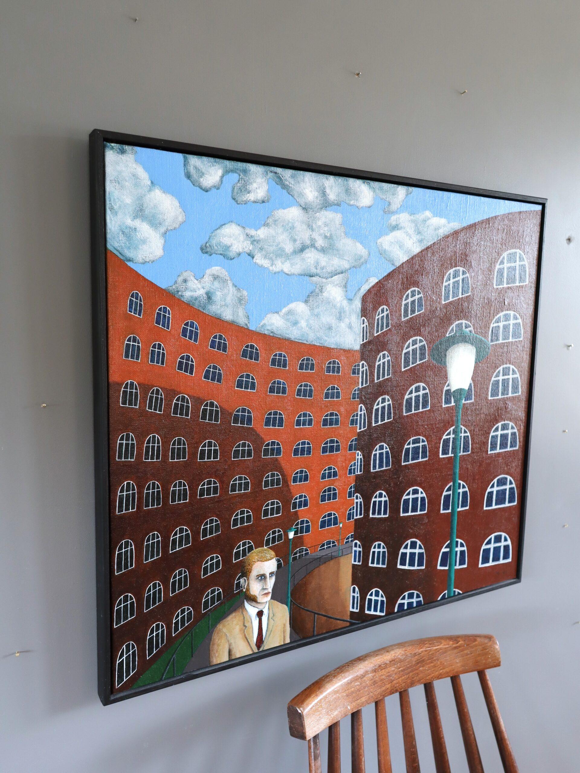 2007 Contemporary Surrealist Oil Painting - When I Dream, No One is Home 1