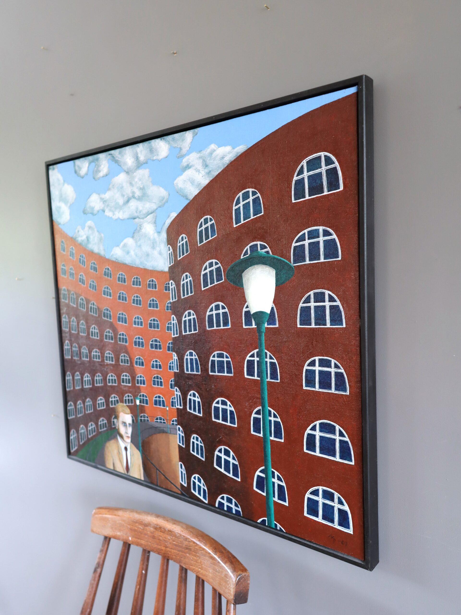 2007 Contemporary Surrealist Oil Painting - When I Dream, No One is Home 2