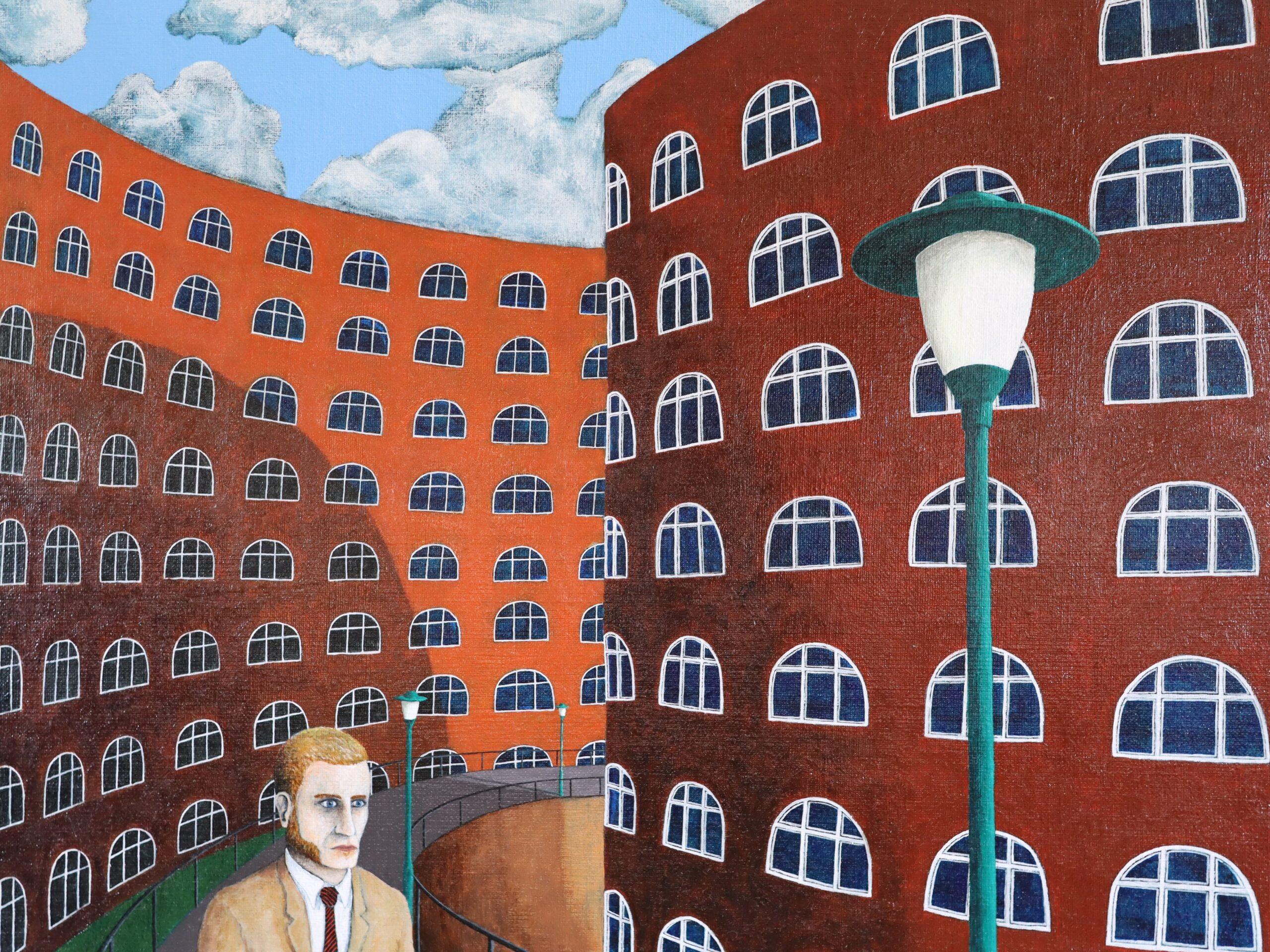 2007 Contemporary Surrealist Oil Painting - When I Dream, No One is Home 5