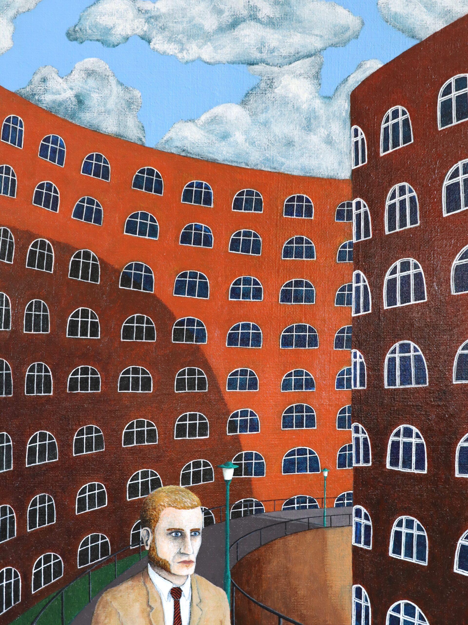 2007 Contemporary Surrealist Oil Painting - When I Dream, No One is Home 6