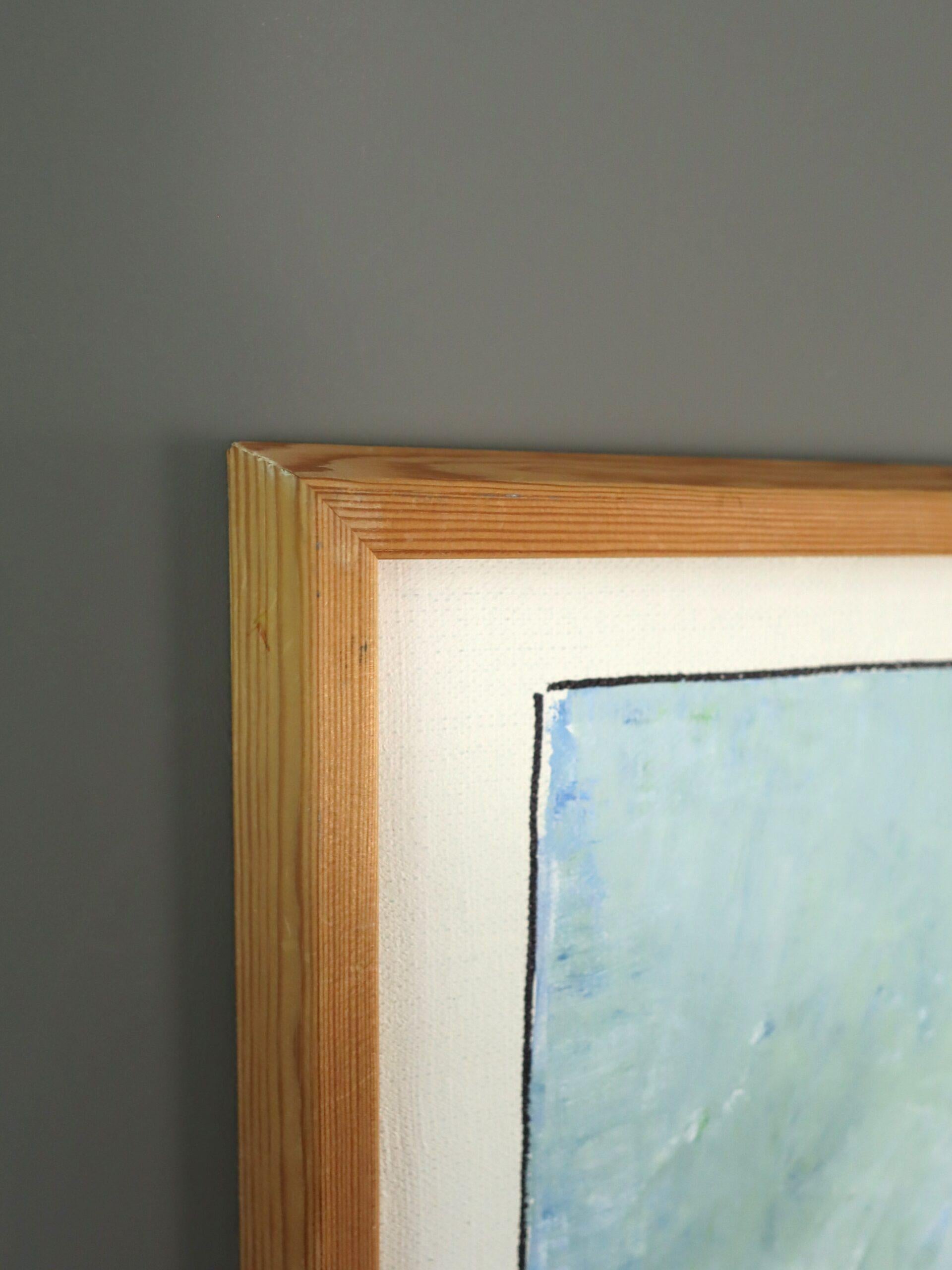 2008 Zeitgenössisches impressionistisches Stillleben Ölgemälde - Drei Birnen und eine Tasse im Angebot 1