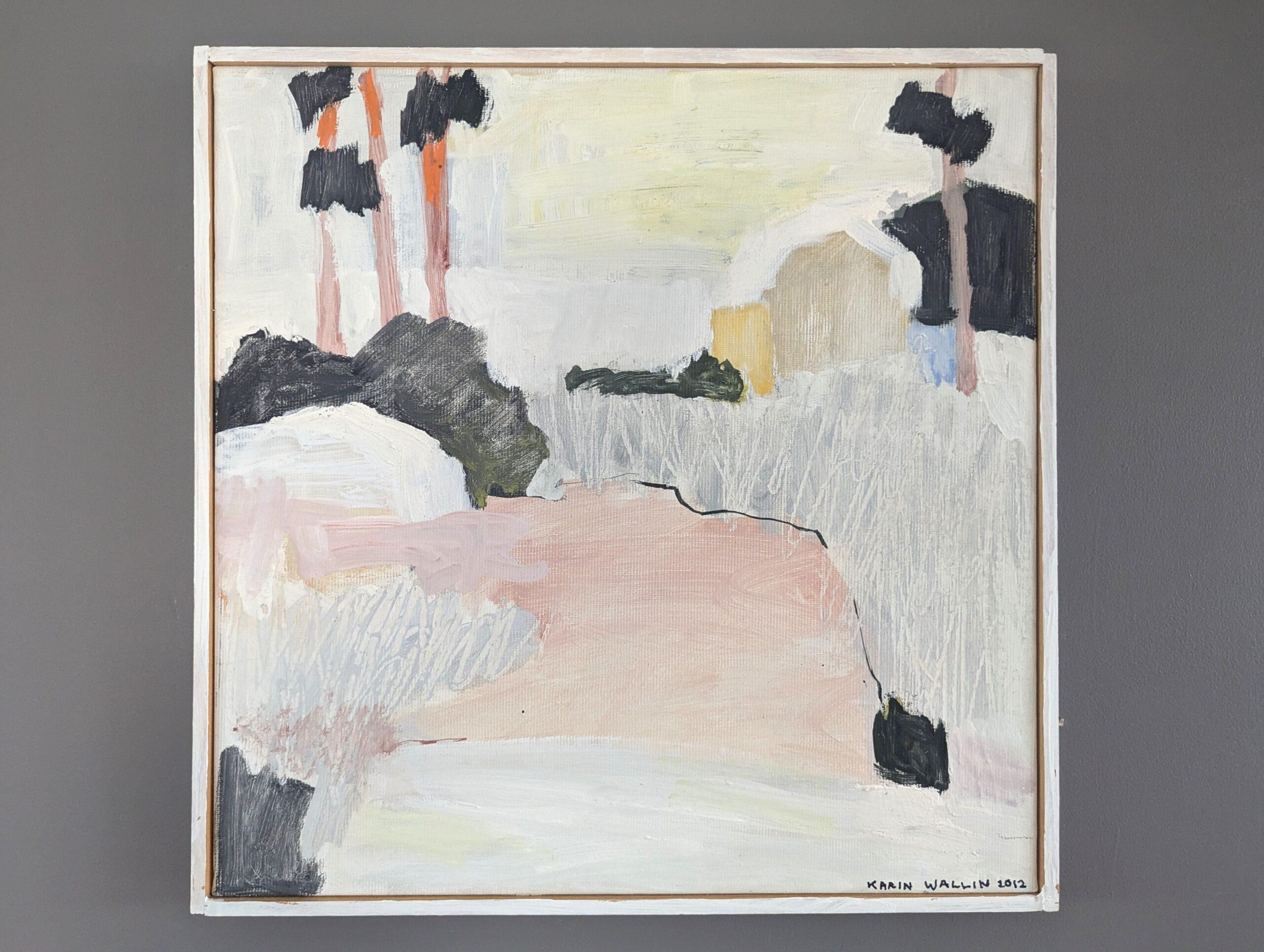 2012 Mini pittura ad olio di paesaggio astratto contemporaneo - Astrazione della natura - Painting di Unknown