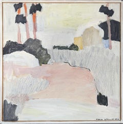 2012 Mini pittura ad olio di paesaggio astratto contemporaneo - Astrazione della natura