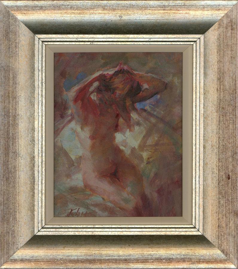 Unknown Portrait Painting - 2014 Oil - Seated Female Nude