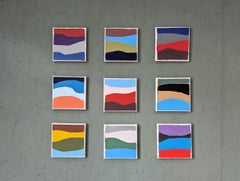 2022 Contemporary Set of Abstract Acrylic Paintings - Horizons, Unframed
