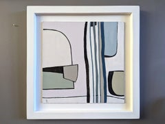 2024 Contemporary British Abstract Oil Painting - Light Hearted Conversation