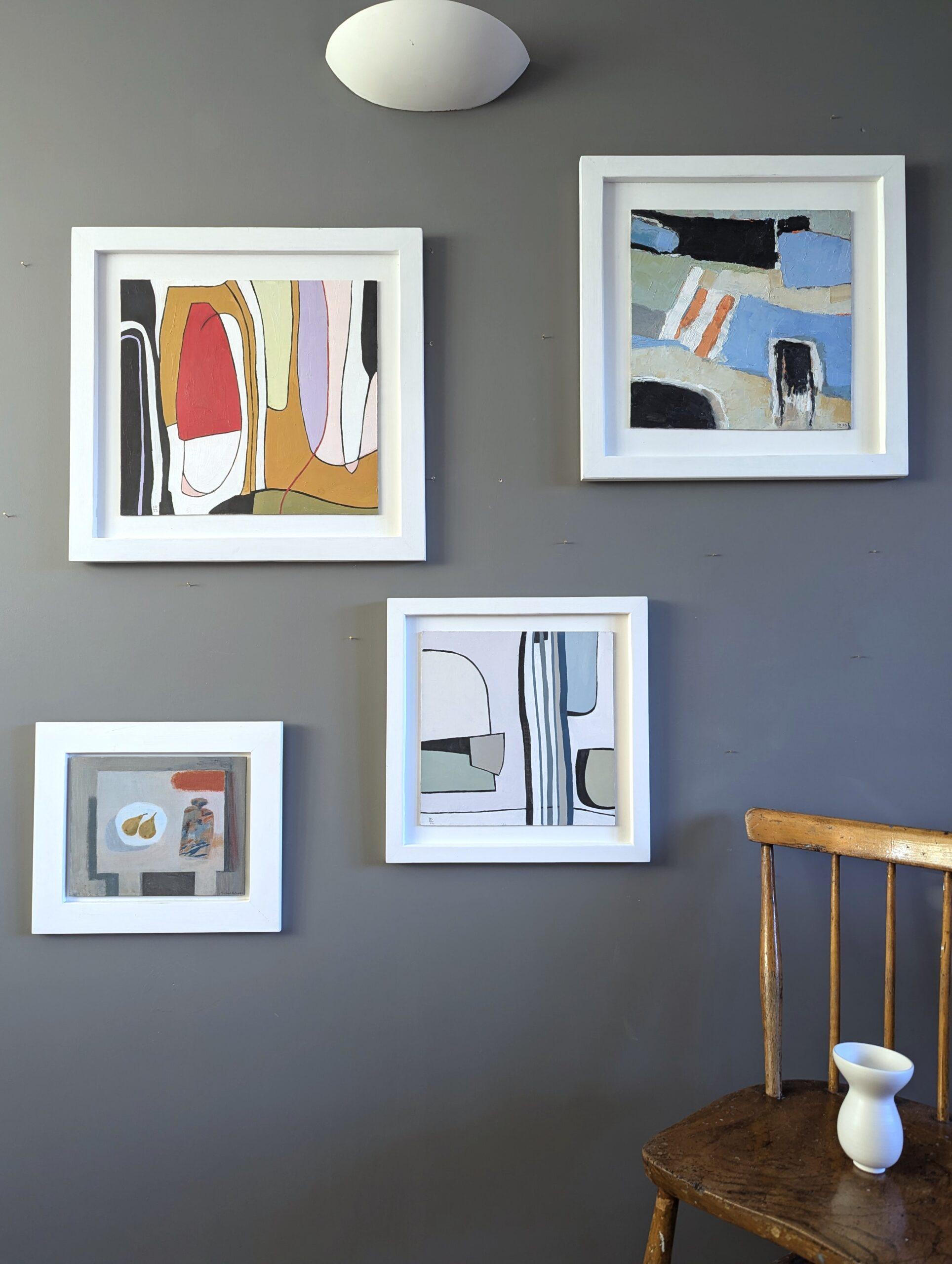 2024 Pittura ad olio astratta britannica contemporanea - Conversazione dal cuore leggero - Painting Astratto di Unknown