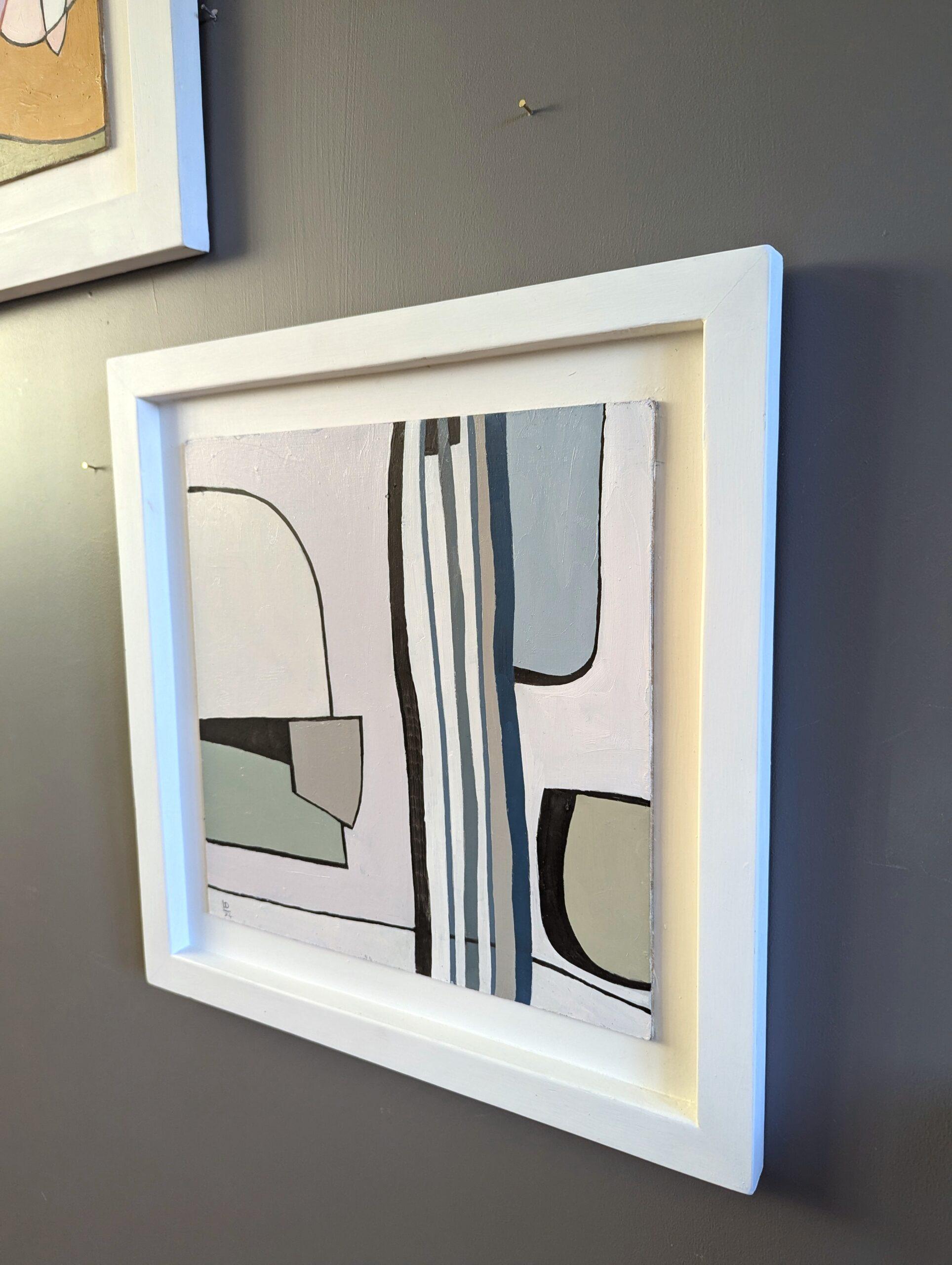 2024 Pittura ad olio astratta britannica contemporanea - Conversazione dal cuore leggero in vendita 1