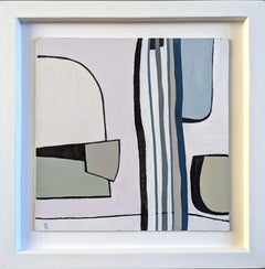 2024 Contemporary British Abstract Oil Painting - Light Hearted Conversation