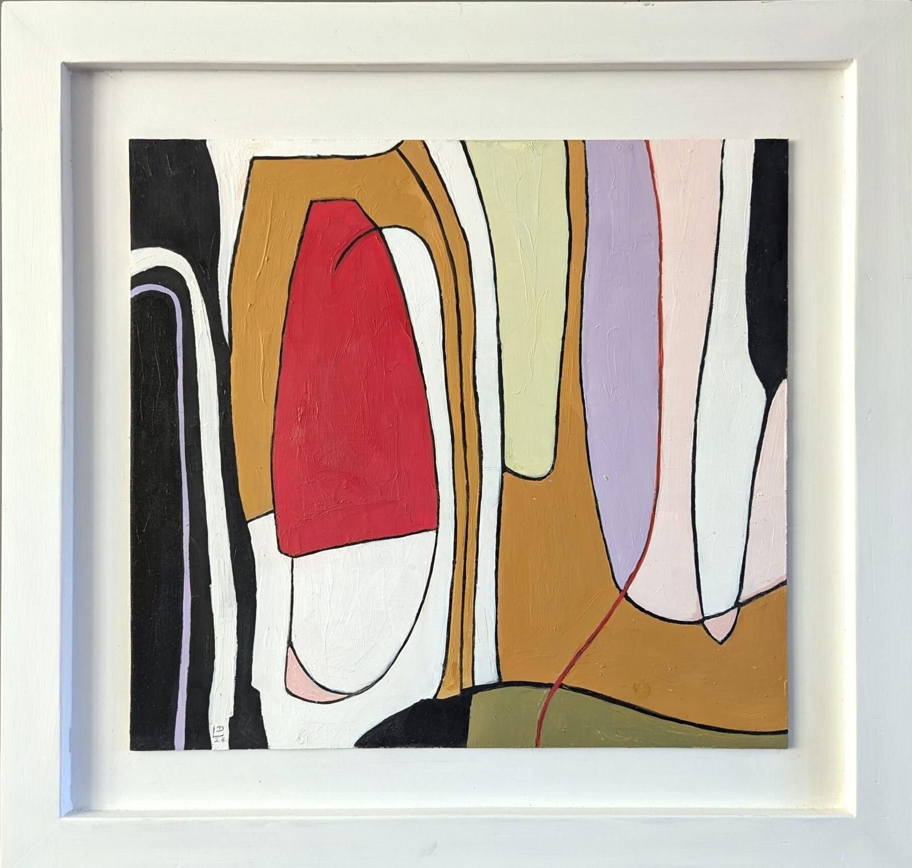 Abstract Painting di Unknown - 2024 Pittura ad olio astratta britannica contemporanea della Cornovaglia - Ouverture del bosco