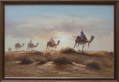 20th Century Acrylic - Desert Camel Train