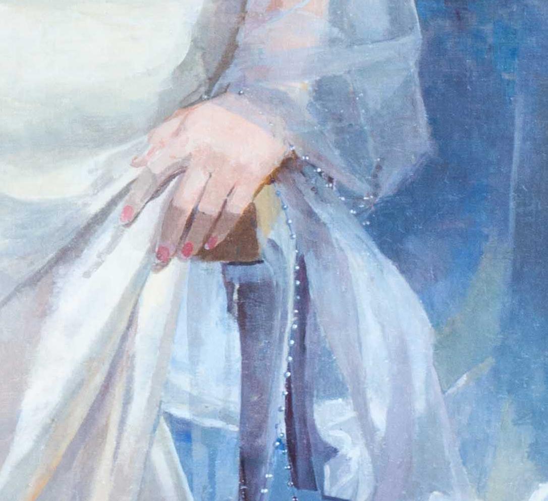 Britisches Porträt einer Dame der Gesellschaft aus dem 20. Jahrhundert, bei der es sich um Dame Anna Neagle handeln soll im Angebot 3