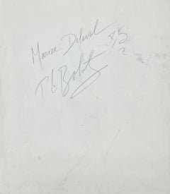 Siglo XX Dibujo Biro Modernista Francés Niña Encantada Por Nota Musical
