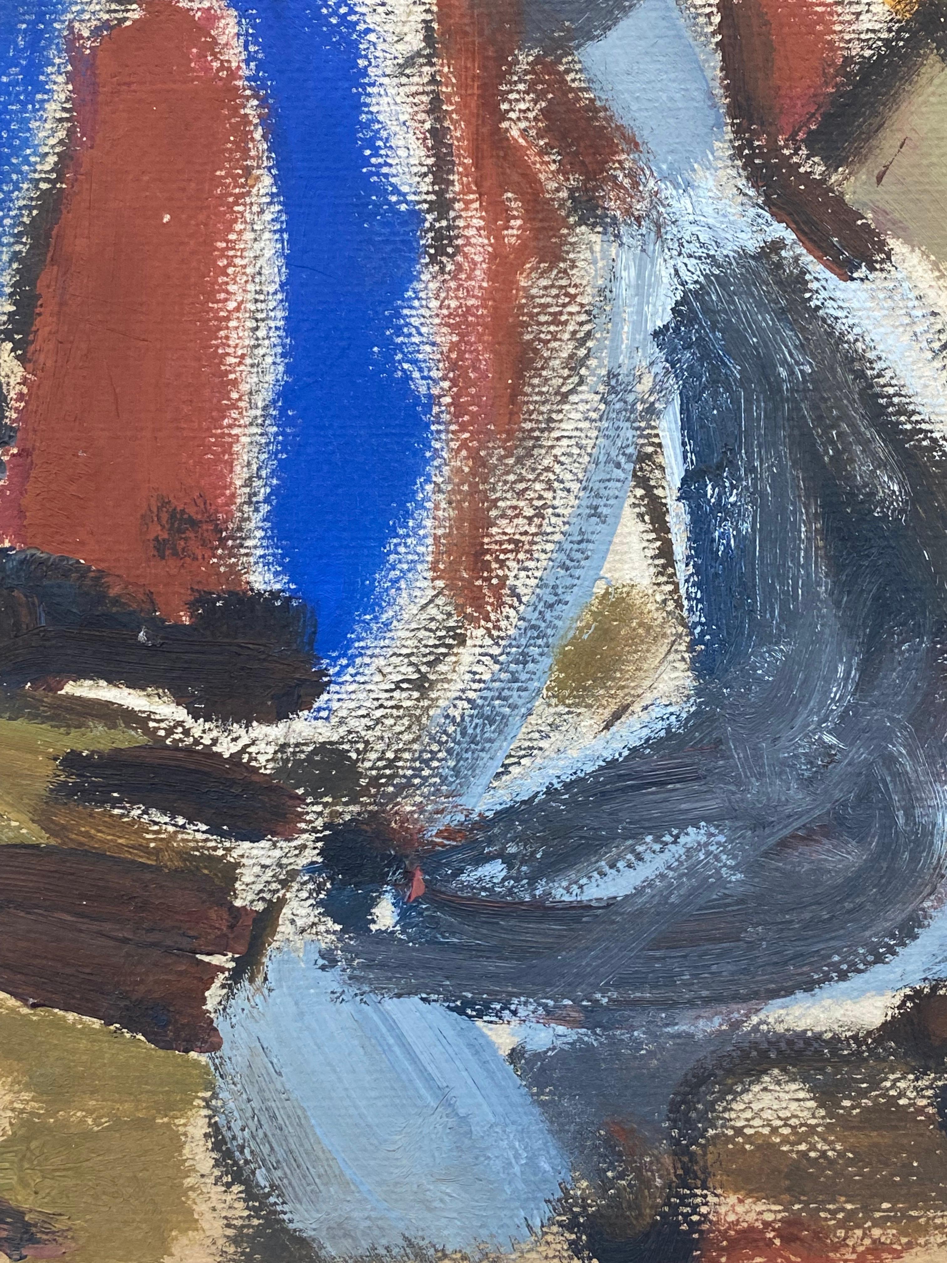 20th Century German Modernist Oil Painting, Figure For Sale 1